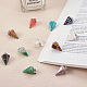 Fashewelry 20 pz 10 stili ciondoli di pietre preziose miste naturali e sintetiche G-FW0001-36-6