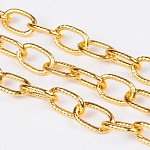 Алюминиевые кабельные сети, текстурированный, несварные, овальные, окисляется в золоте, размер : длиной около 12мм, шириной 8 мм , толстый 1.5 мм 