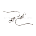 Ganchos para pendientes de acero inoxidable quirúrgico 316 resistentes al deslustre, con lazo horizontal, 20x19.5mm, agujero: 2 mm, pin: 0.7 mm