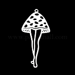 201 Stainless Steel Pendants, Laser Cut, Woman, Stainless Steel Color, 48x22x1mm, Hole: 1.6mm