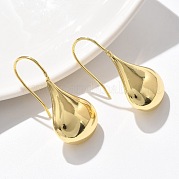 Серьги-подвески из латуни в форме слезы EJEW-B132-07G