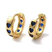 Серьги-кольца из латуни с микропаве из кубического циркония EJEW-L224-57G-03