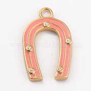 Латунные микропаве прозрачные подвески с фианитом KK-B030-13G-G
