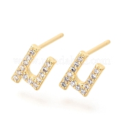 Серьги-гвоздики из циркония EJEW-O103-08G