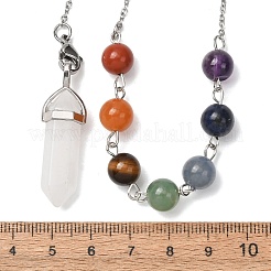 Proiettili e pendoli da rabdomanzia con pietre preziose rotonde&nbsp;PALLOY-JF02034-02
