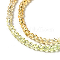 Brins de perles de verre de couleur dégradé transparent&nbsp;GLAA-H021-01B-15