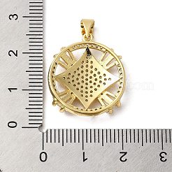 Pendentifs en laiton avec zircone cubique&nbsp;KK-K275-20G