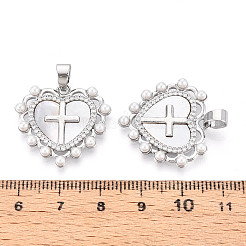 Pendenti con conchiglia in ottone&nbsp;KK-I708-17H-P