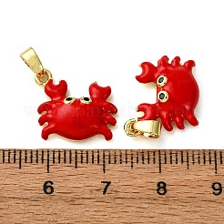 Pendentifs avec zircon cubiques à micro-pavés en laiton&nbsp;X-KK-F911-18G-01