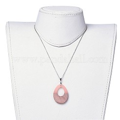 Colliers à pendentif en résine et bois&nbsp;NJEW-JN02325-M
