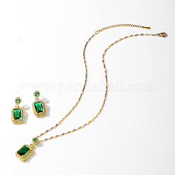 Schmucksets aus Messing mit Mikropavé-Kubikzirkonia für Damen&nbsp;CT9369-2