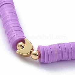 Bracciali elasticizzati fatti a mano in perle di argilla polimerica&nbsp;BJEW-JB05621-01