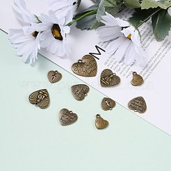 Idées uniques pour la Saint-Valentin pendentifs en alliage de style tibétain mixte&nbsp;TIBEP-X0004-02-AB