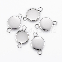 Anlaufgeschützte Cabochon-Anschlussfassungen aus Edelstahl 304&nbsp;STAS-E146-19P-10mm