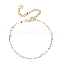 Gliederarmbänder aus ABS-Kunststoff mit Perlenimitationen&nbsp;NJEW-JB12195-02