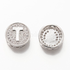 Maillons multibrins en laiton plaqué platine micro pavé zircone cubique&nbsp;KK-P191-01T-P