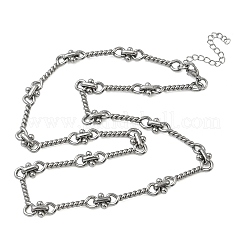 Halsketten aus gedrehten Gliederketten aus Edelstahl 304 für Damen und Herren&nbsp;NJEW-Z115-02P