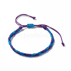 Set di braccialetti di perline intrecciati in plastica a 3 pezzi&nbsp;BJEW-B065-10B