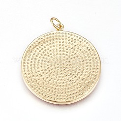 Colgantes de esmalte de latón&nbsp;ZIRC-L078-069C-NR