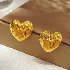 Elegantes pendientes de corazón de acero inoxidable 304&nbsp;TR6731