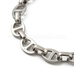 Bracciali con catene ovali in acciaio inossidabile 304 anti-ossidazione per uomo e donna&nbsp;BJEW-D042-22B-P