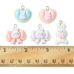 10pcs 5 styles de pendentifs en résine opaque&nbsp;RESI-FS0001-53