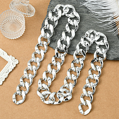 1 collana con catena a maglie cubane in acrilico per uomo&nbsp;NJEW-SP0001-09B-S