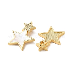 Pendenti in zirconi cubici trasparenti in micro pavè di ottone&nbsp;KK-B083-26B-G