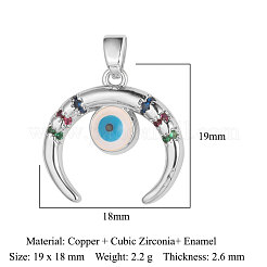 3 Stk. Messing Micro Pave Zirkonia Anhänger&nbsp;ZIRC-OY001-62P