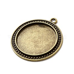 Aleación de estilo tibetano vintage colgante cabujón bisel ajustes&nbsp;X-TIBEP-M018-88AB-NF