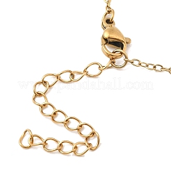 Colliers avec pendentif en forme de sapin de Noël en aluminium et verre vert&nbsp;NJEW-JN05425