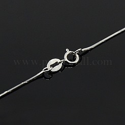 Anlaufgeschützte trendige rhodinierte Unisex-Schlangenketten aus Sterlingsilber&nbsp;STER-M034-A-09