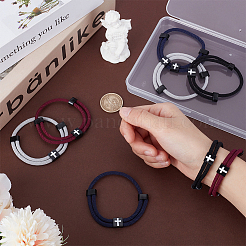 8 Stück geflochtene Armbänder aus Polyesterkordel in 4 Farben.&nbsp;BJEW-UN0001-55