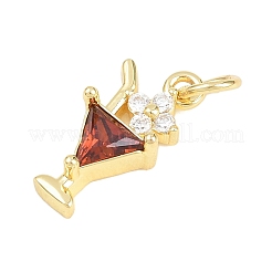 Ottone micro spianare pendenti zirconi&nbsp;KK-D258-30G
