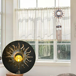 Solar-Sonnenwindspiel aus Eisen und Glas&nbsp;HJEW-WH0130-10