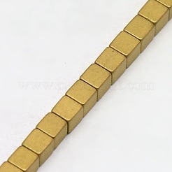 Electroplate non magnetici ematite sintetico fili di perline&nbsp;G-J170B-2x2mm-07