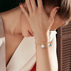 12 bracelet en acier inoxydable 304 avec chaîne en forme de trombones pour hommes et femmes&nbsp;BJEW-SC0001-63G