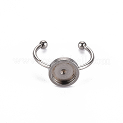 Impostazioni dell'anello del polsino in acciaio inossidabile 201 anti-ossidazione&nbsp;X-STAS-S080-042C-P