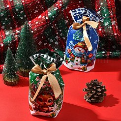 18 Stück 9 Stile Weihnachtsthema Kunststoff-Verpackungsbeutel Kordelzugbeutel&nbsp;ABAG-FS0001-04
