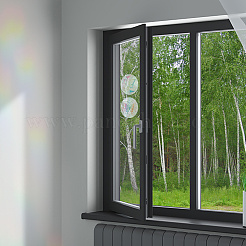 2 Stück Fensteraufkleber in 2 Stilen mit Haustier-Regenbogenmotiv&nbsp;DIY-GF0007-66
