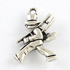 Pendentifs en alliage de ramoneur de style tibétain&nbsp;X-TIBEP-Q054-08AS-RS