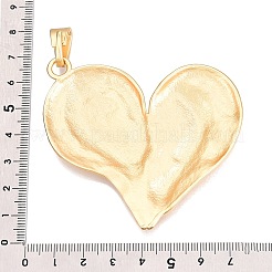 Herz-Rack-Plating-Legierung große Anhänger&nbsp;FIND-N005-53G