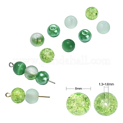 100 Stück transparente Milchglasperlenstränge&nbsp;GLAA-CJ0002-04