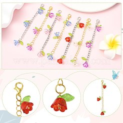 10 pz 5 colori decorazioni pendenti acriliche a forma di fiore&nbsp;HJEW-FS00087