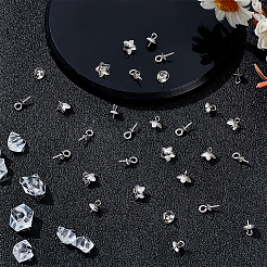 30 Stück 3 Stile 201 & 304 Edelstahl Cup Peg Bails Charms&nbsp;STAS-LP0001-27