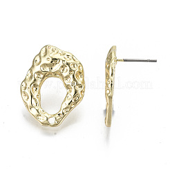 Placage à crémaillère en alliage martelé accessoires de boucles d'oreilles&nbsp;PALLOY-N155-65-NR