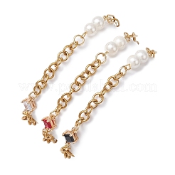 3 Stück Rolo- und Büroklammerkettenarmbänder aus 304 Edelstahl&nbsp;BJEW-JB12689