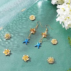 36 Stück 3 Stil Messing 3D Blumen Perlenkappen&nbsp;KK-FH0002-48