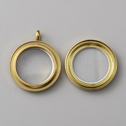 Medaillonanhänger aus Edelstahl 304&nbsp;STAS-WH0027-44G