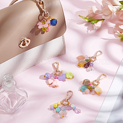 5 pz di decorazioni pendenti in acrilico e vetro di forme miste&nbsp;HJEW-DR00277